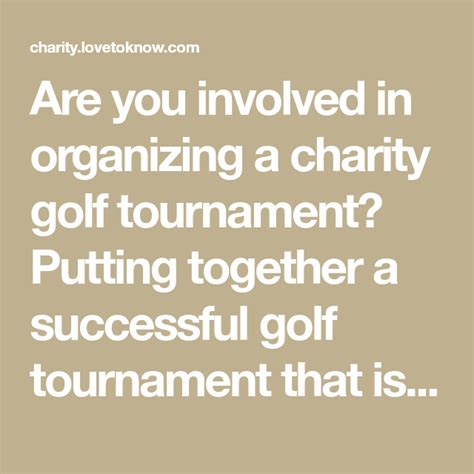 how to organize a charity golf tournament|organizing a golf tournament fundraiser.